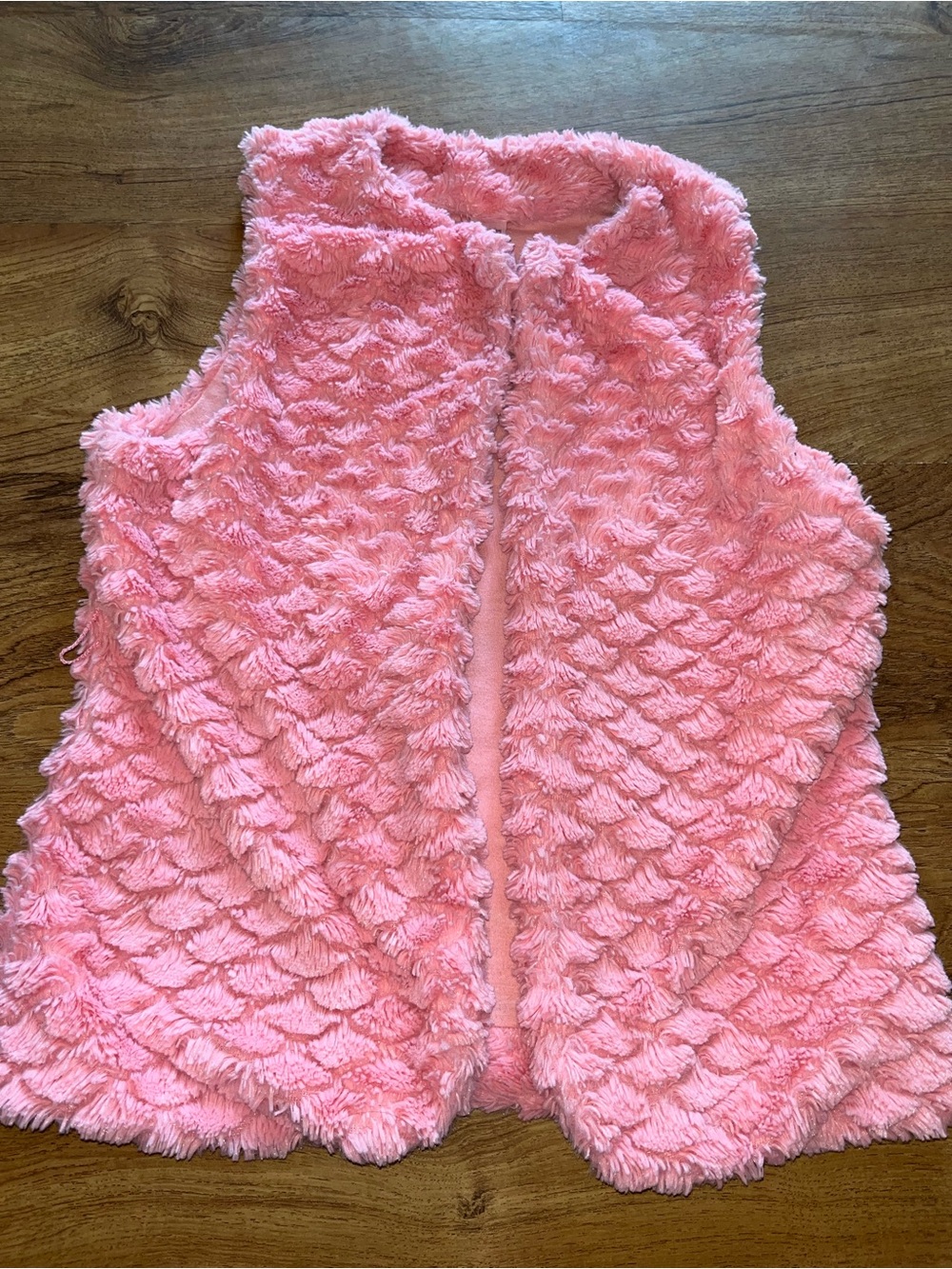 KnitWorks Pink Fuzzy Vest Girls Large knit works